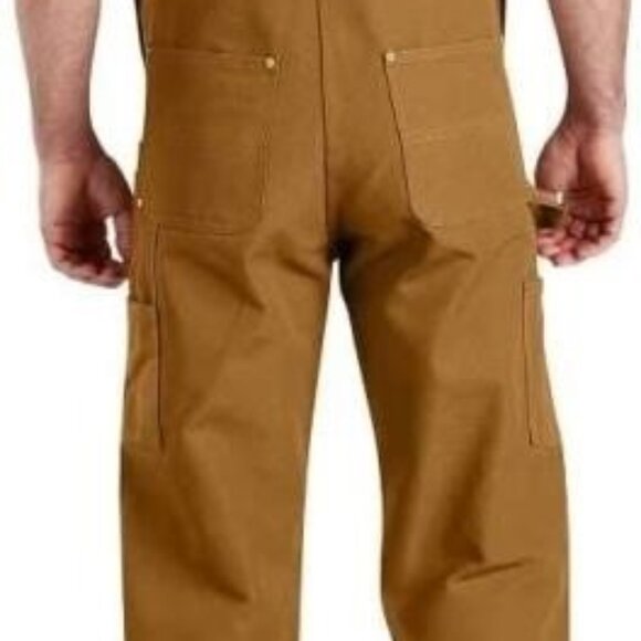 NEW Carhartt Mens Relaxed Fit Duck Bib Overall dark brown, 44W x 28L - Picture 3 of 5